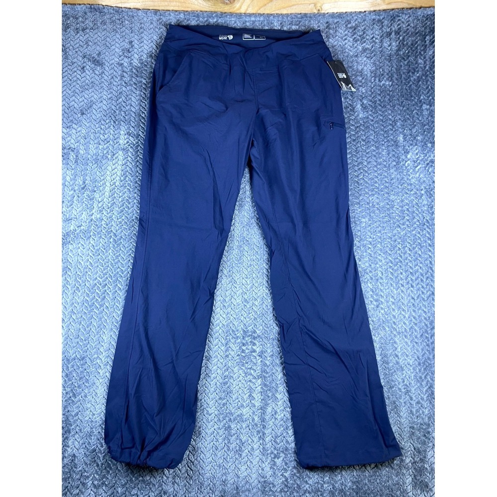 Mountain Hardwear Dynama Pants Womens Large Blue Hiking Water Repellent UPF 50